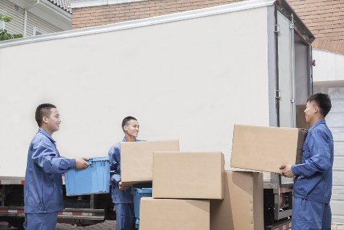 Van loading area with safe handling and packing procedures