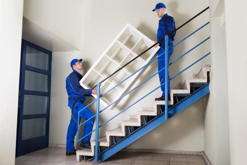 Removal team planning a move in Paddington near residential flats